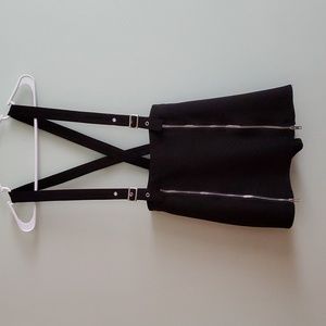 Black Overall Convertible Skirt